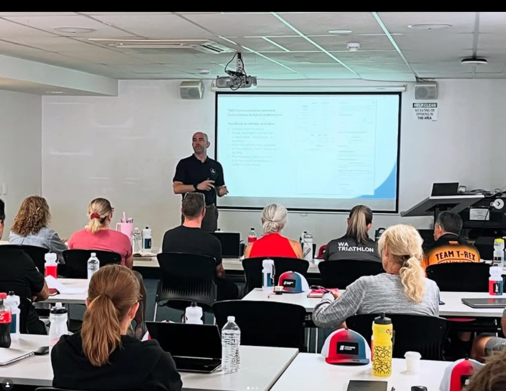 Leighton Wells presenting at AusTriathlon TrainingPeaks Workshop
